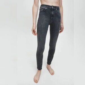 Calvin Klein Jeans Grey Black High Rise Skinny Jeans